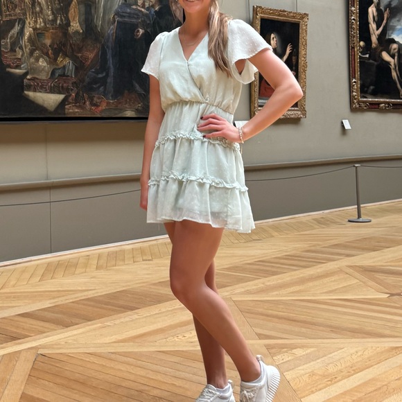 Altar’d State Light Green Ruffled Dress - Picture 8 of 8